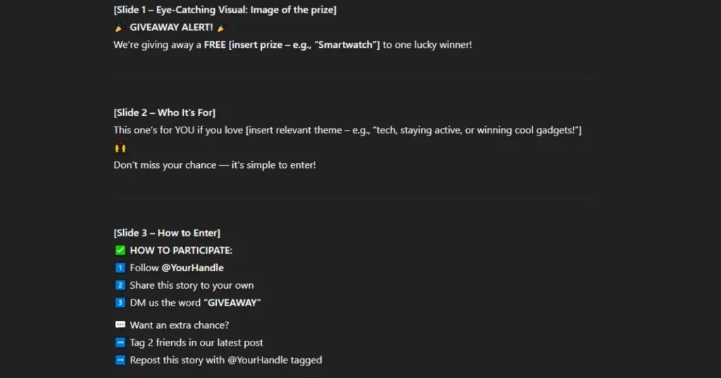 ChatGPT Instagram prompts